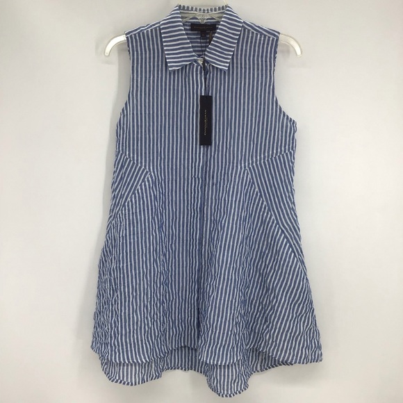 Donna Karan New York NWT In The Groove Sleeveless Striped Top Casual Size XS - Picture 9 of 9